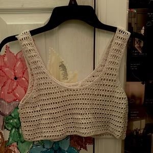 L.A Hearts XS woven cropped tank